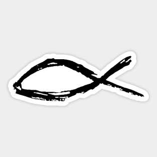 Dark and Gritty Fish Sticker